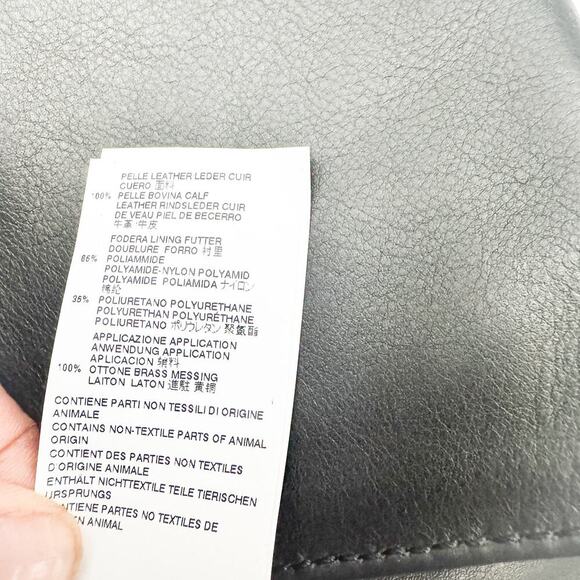 Just Cavalli Black Leather Studded Over The Shoulder Crossbody Tote Purse MINT - Picture 8 of 9